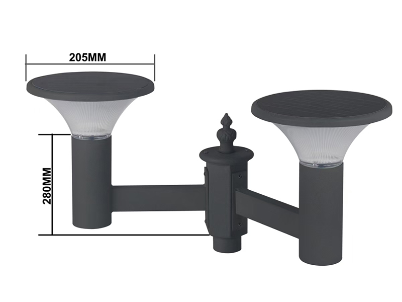 PY-SG018-16W Çift Ampullü Güneş Enerjili Bahçe Lambası PY-SG018-16W Çift Ampullü Güneş Enerjili Bahçe Lambası